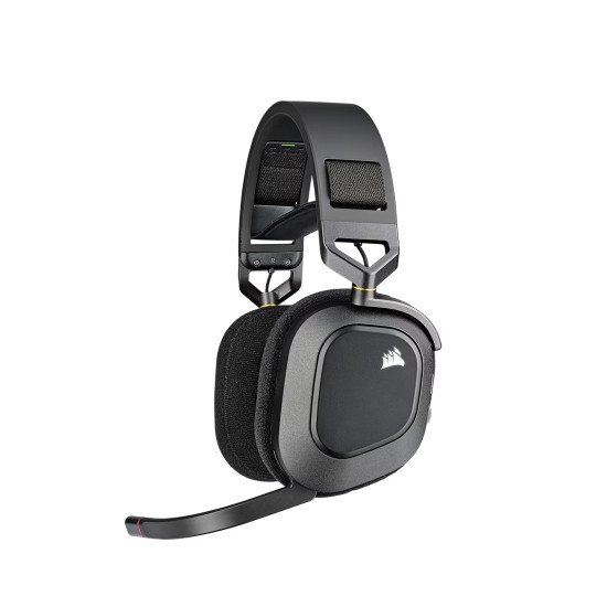 Безжични слушалки Corsair HS80 RGB Wireless, CA-9011235-EU, SLIPSTREAM 2.4GHz, Dolby Atmos, RGB, USB, 20Hz–40kHz
