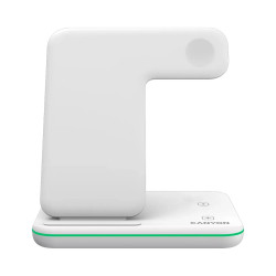 Безжично зарядно CANYON WS-303, 15W, 3 в 1, White