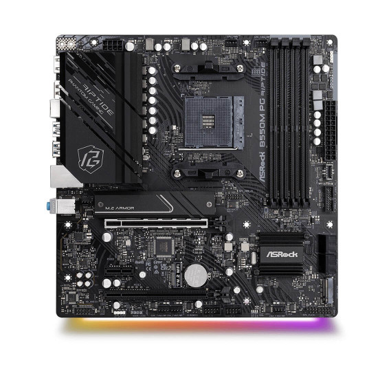 Дънна платка ASRock B550, Micro ATX, AM4, 4x DDR4, AMD B550