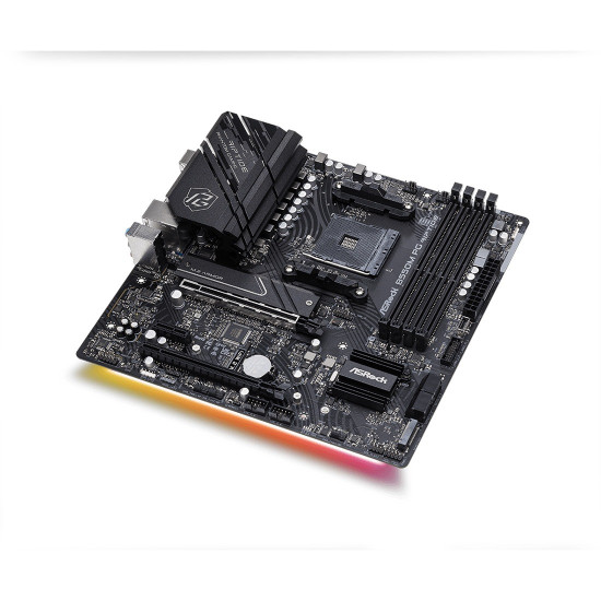 Дънна платка ASRock B550, Micro ATX, AM4, 4x DDR4, AMD B550