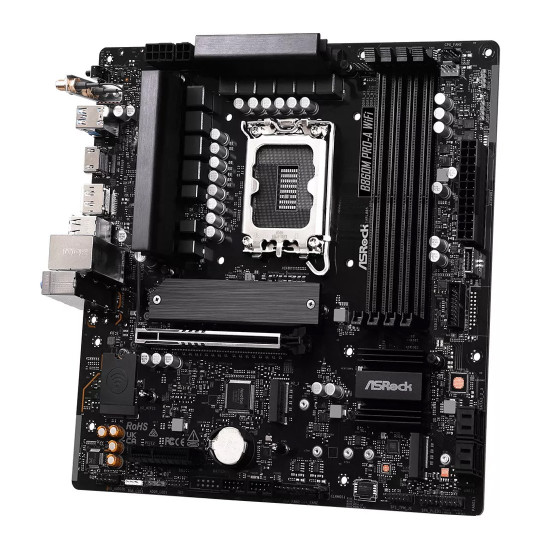 Дънна платка ASRock B860M Pro-A Wi-Fi, LGA 1851, 4 x DDR5, Wi-Fi, Bluetooth, mATX