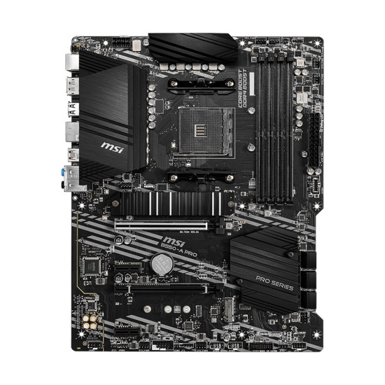 Дънна платка MSI B550-A PRO, ATX, Socket AM4, AMD B550, Dual Channel DDR4, 1x PCIe 4.0/3.0 x16 