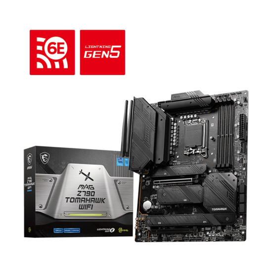 Дънна платка MSI MAG Z790 TOMAHAWK WIFI, ATX, Socket LGA 1700, Dual Channel DDR5, 2x PCIe x16 