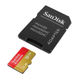 Карта памет SanDisk Extreme 64GB, microSDXC, UHS-I, V30, A2, 170MB/s + Adapter