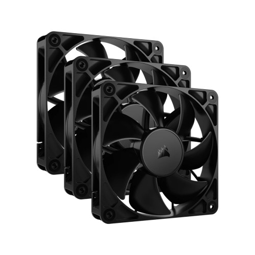Комплект вентилатори Corsair RS120, 120mm, PWM, 2100 RPM, 72.8 CFM, Magnetic Dome, Triple Pack