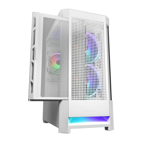 Кутия за компютър COUGAR AIRFACE RGB PC Case, Mid Tower, White