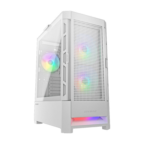Кутия за компютър COUGAR AIRFACE RGB PC Case, Mid Tower, White
