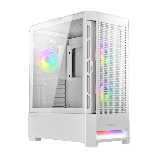 Кутия за компютър COUGAR AIRFACE RGB PC Case, Mid Tower, White