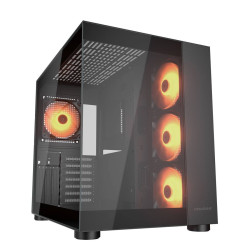 Кутия за компютър COUGAR FV150 RGB, Mid Tower, Black
