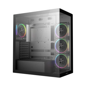 Кутия за компютър DeepCool CG580 4F V2, Mid Tower, 4x120 mm ARGB, Tempered Glass, Mesh, Black