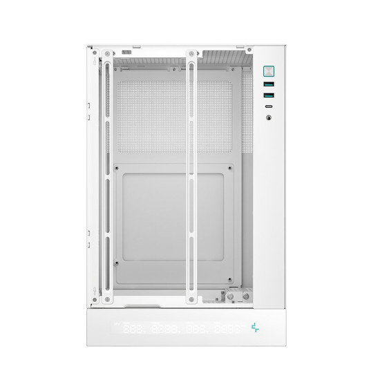 Кутия за компютър DeepCool CH170 DIGITAL , 2 x USB 3.0, 1 x USB Type-C Gen 2, 1 x Audio, White