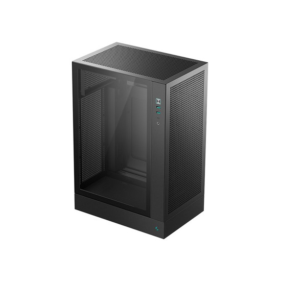 Кутия за компютър DeepCool CH170 PLUS, Mini Tower, 2 x USB 3.0, 1 x USB Type-C Gen 2, 1 x Audio/Mic, Black