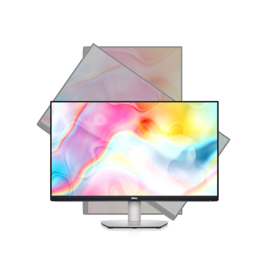 Монитор Dell S2722QC, 27 инча, 4K UHD 3840 x 2160, 60Hz, 4ms, 2xHDMI, USB-C, USB, Speakers