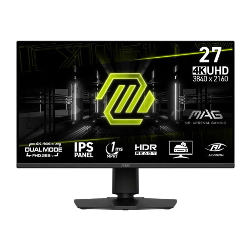 Монитор MSI MAG 275UPD E14, 27 инча, UHD 3840 x 2160, 144 Hz, IPS, 1 ms, AMD FreeSync Premium, регулируема стойка, 1 x DisplayPort, 2 x HDMI