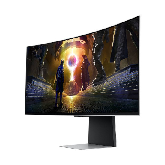 Монитор Samsung Odyssey OLED G8 G85SD, 34 инча, Ultra-WQHD, OLED, 175Hz, 0.03ms, HDR, AMD FreeSync Premium Pro, G-Sync Compatible