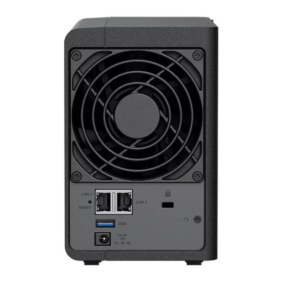 NAS устройство Synology DS224+, 2-Bay, Intel Celeron J4125 2.7GHz, 2GB DDR4 (Up to 6GB), 2 x 1GbE LAN, 2 x USB 3.2