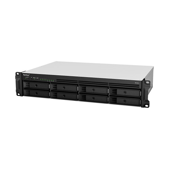 NAS устройство Synology RackStation RS1221RP+, 8-bay, AMD Ryzen V1500B, 4GB RAM, 4x RJ-45 LAN, 2x USB 3.2