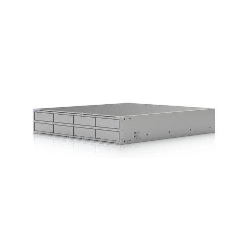 NAS устройство Ubiquiti UNAS-Pro-8-EU, 2U Rackmount, 8 гнезда за 2.5/3.5 инча HDD, 2 x M.2 NVMe SSD кеш слота, 10 Gbps мрежова свързаност