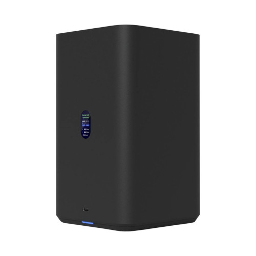 NAS устройство Ubiquiti UniFi UNAS-2-B-EU, 2 гнезда за 3.5 инча HDD, 2.5 GbE, USB-C, включен PoE++ адаптер, Black
