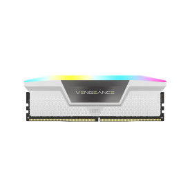 RAM памет Corsair Vengeance RGB, 32GB (2x16GB) DDR5, 6400MT/s, CL36, AMD Optimized, White, Kit of 2