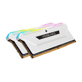 RAM памет Corsair Vengeance RGB PRO SL, 16GB (2x8GB) DDR4, 3600MT/s, CL18, White, Kit of 2