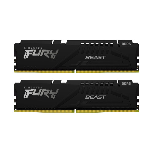 RAM памет Kingston Fury Beast KF564C32BBK2-32, DDR5, 32GB, 2x16GB, 6400MHz, CL32, 288-pin DIMM, XMP 3.0, 1.4V