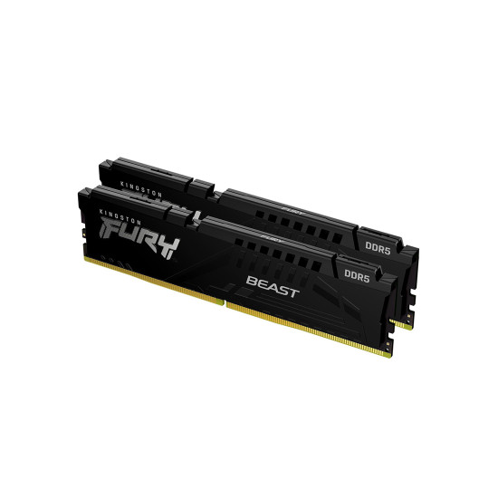 RAM памет Kingston Fury Beast KF564C32BBK2-32, DDR5, 32GB, 2x16GB, 6400MHz, CL32, 288-pin DIMM, XMP 3.0, 1.4V