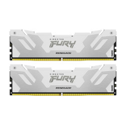 RAM памет Kingston FURY Renegade KF560C32RWK2-64, 64GB, 2x32GB, DDR5, 6000MHz, CL32, 288-Pin DIMM, 1.4V, White, XMP 3.0, Kit of 2
