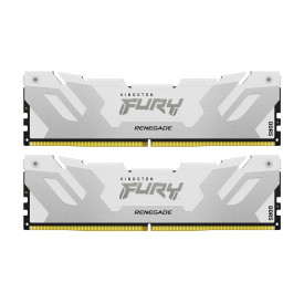 RAM памет Kingston FURY Renegade KF560C32RWK2-64, 64GB, 2x32GB, DDR5, 6000MHz, CL32, 288-Pin DIMM, 1.4V, White, XMP 3.0, Kit of 2