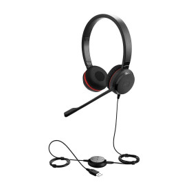 Слушалки Jabra Evolve 30 II MS Stereo, USB, 3.5 mm jack, 150 - 7000 Hz, Black