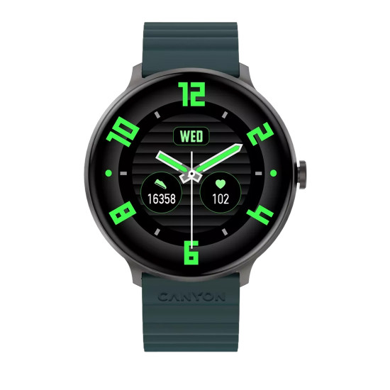 Смарт часовник Canyon Jacky SW-69, 47 mm, Green Orange