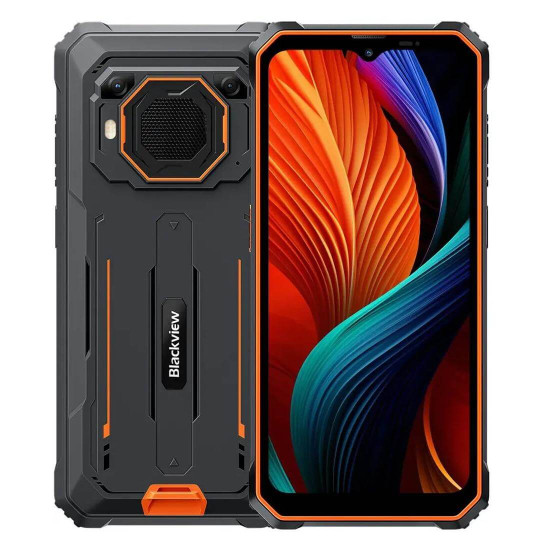 Смартфон Blackview BV6200 Plus, 6.56 инча, HD+, 90Hz, 8+256GB, Unisoc T606 1.6GHz, NFC, Fingerprint, 438g, Android 14, Orange