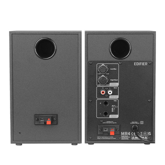 Тонколони EDIFIER MR4, 2.0 система, 2x21W RMS, Bluetooth 5.4, TRS, RCA, AUX, Hi-Res Audio, Black