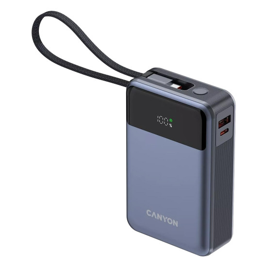 Външна батерия CANYON OnPower 600 - 20000 mAh, Dark Grey