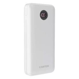 Външна батерия Canyon PB-2002, 20000 mAh, LED дисплей, USB-C PD 20W, 2 x USB-A QC 3.0, White