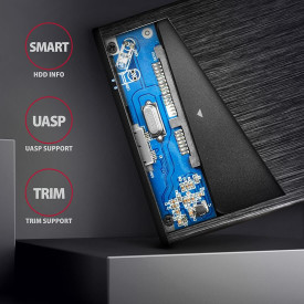 Външна кутия за диск AXAGON EE25-XA6, USB 3.2, 2.5 инча SSD/HDD