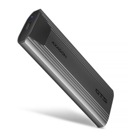 Външна кутия за диск AXAGON EEM2-GTS2, USB-C, 10Gbps, M.2 NVMe & SATA SSD Thin, Screwless