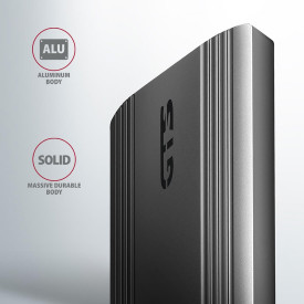 Външна кутия за диск AXAGON EEM2-GTS2, USB-C, 10Gbps, M.2 NVMe & SATA SSD Thin, Screwless