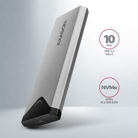 Външна кутия за диск AXAGON EEM2-UG2, USB-C, 10Gbps, M.2 NVMe SSD