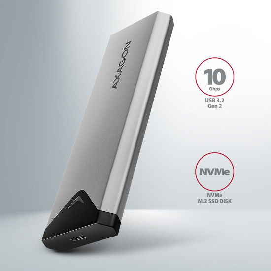 Външна кутия за диск AXAGON EEM2-UG2, USB-C, 10Gbps, M.2 NVMe SSD