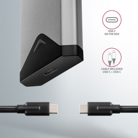 Външна кутия за диск AXAGON EEM2-UG2, USB-C, 10Gbps, M.2 NVMe SSD
