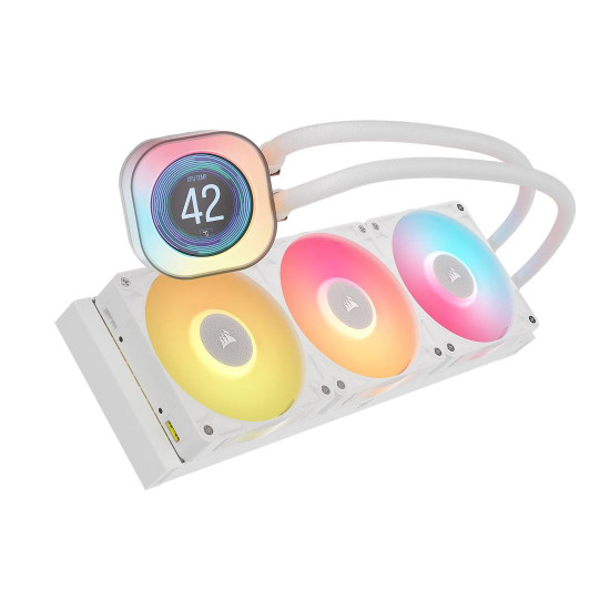 Водно охлаждане за процесор CORSAIR iCUE LINK TITAN 360 RX, 360mm, White