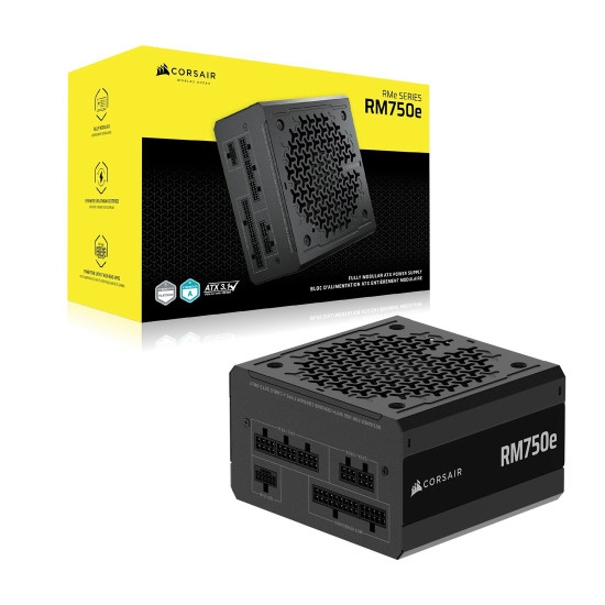 Захранване Corsair 2025 RMe Series, RM750e, 750W, ATX 3.1, PCIe 5.1, Cybenetics GOLD, Fully Modular