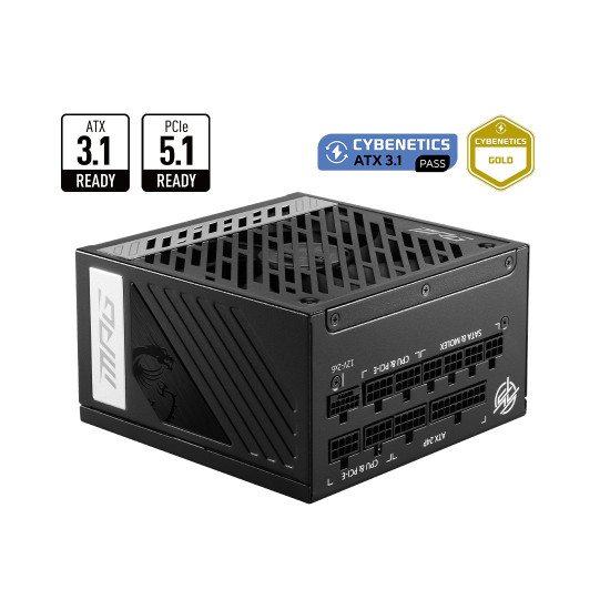 Захранване MSI MPG A1000G PCIE5, 1000W, 80 Plus Gold, ATX, Fully Modular