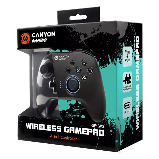 Безжичен контролер CANYON 4-in-1 Wireless Gamepad GP-W3