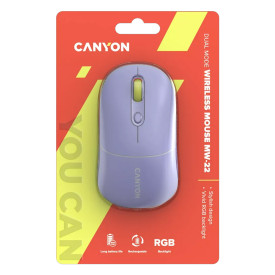 Безжична мишка CANYON MW-22, Lavender