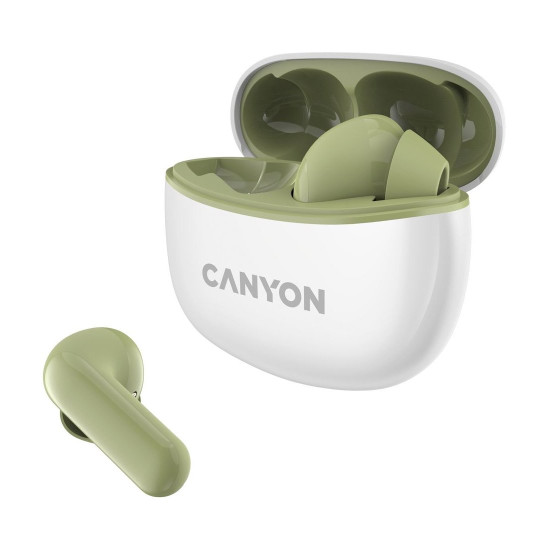 Безжични слушалки CANYON TWS-5, TWS, Green