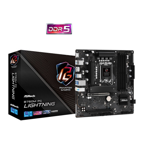 Дънна платка ASRock B760, Micro ATX, 4x DDR5, Intel B760, LGA 1700