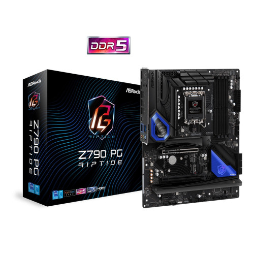 Дънна платка ASRock Z790 PG Riptide, ATX, Socket LGA1700, 4x DDR5, 1x PCIe 5.0 x16