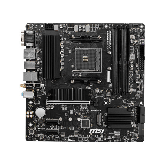 Дънна платка MSI B550M PRO-VDH WIFI, mATX, Socket AM4, AMD B550, Dual Channel DDR4, 1x PCIe 4.0/3.0 x16